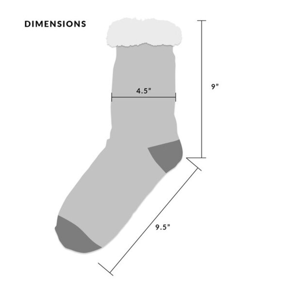 Women's Sherpa Non-Skid Heavy Socks - Pink/Red/White - NWT - Picture 7 of 7